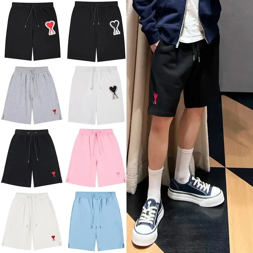 AMI Paris Ami de Coeur Shorts Black