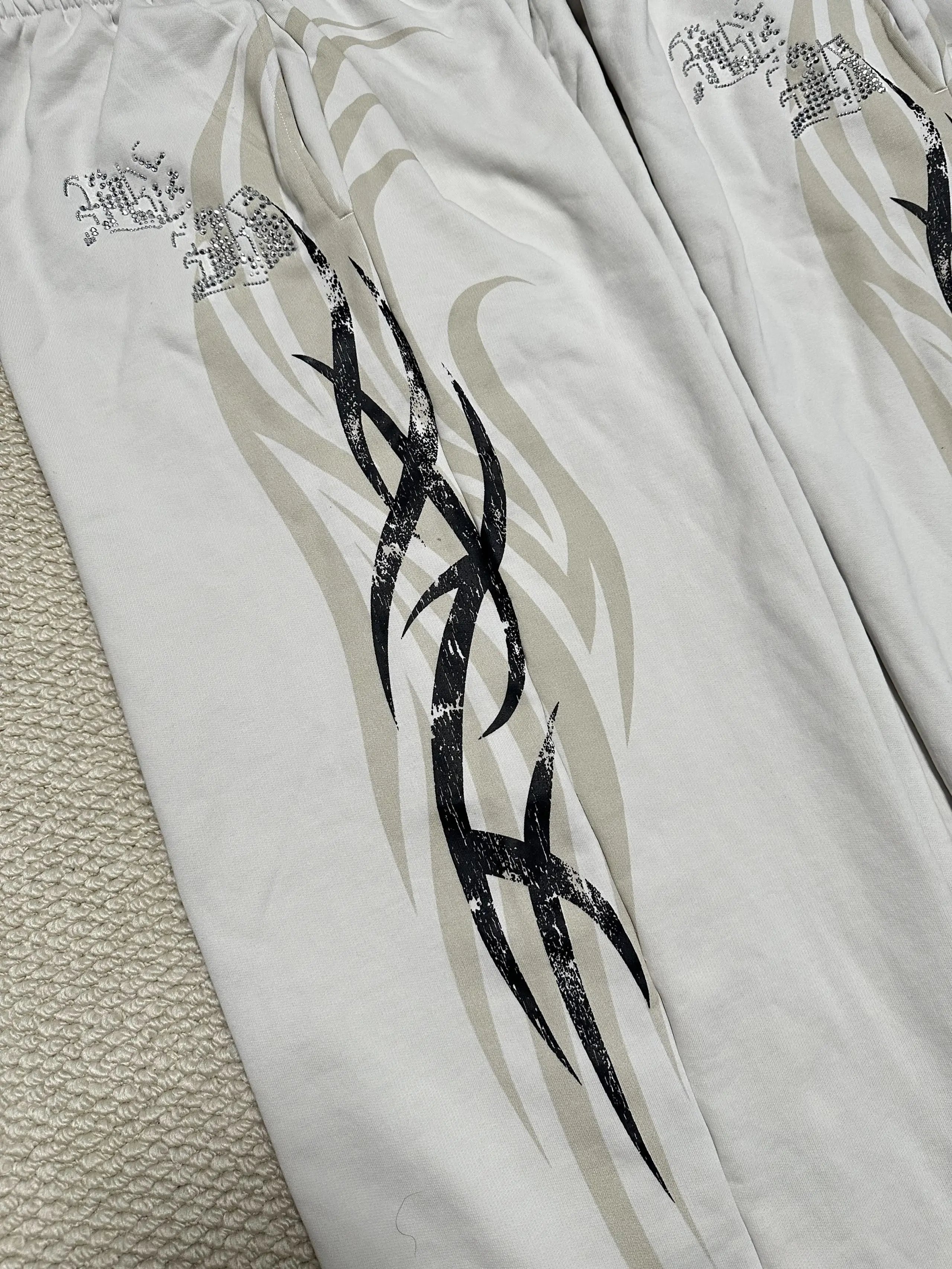 [现货]25ss 白色 Tacky Gold 运动裤Pants Foto QC de WEIDIAN na Qualit.ly