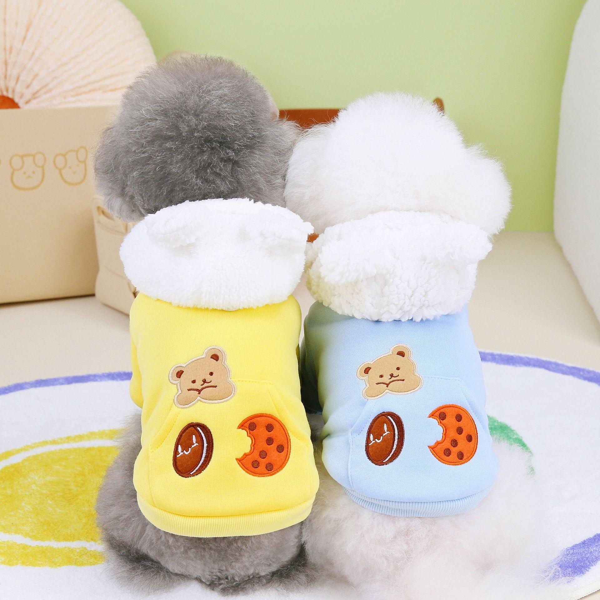 Dog clothes pet clothing autumn and winter Teddy cat pet clothes winter clothes New 23 biscuits bear cotton-padded clothes