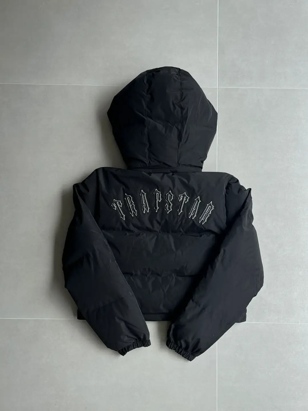 Trapstar Women's Classic down Jacket High Version 1:1 Original Ice Blue and Black Removable Fall and winter Style