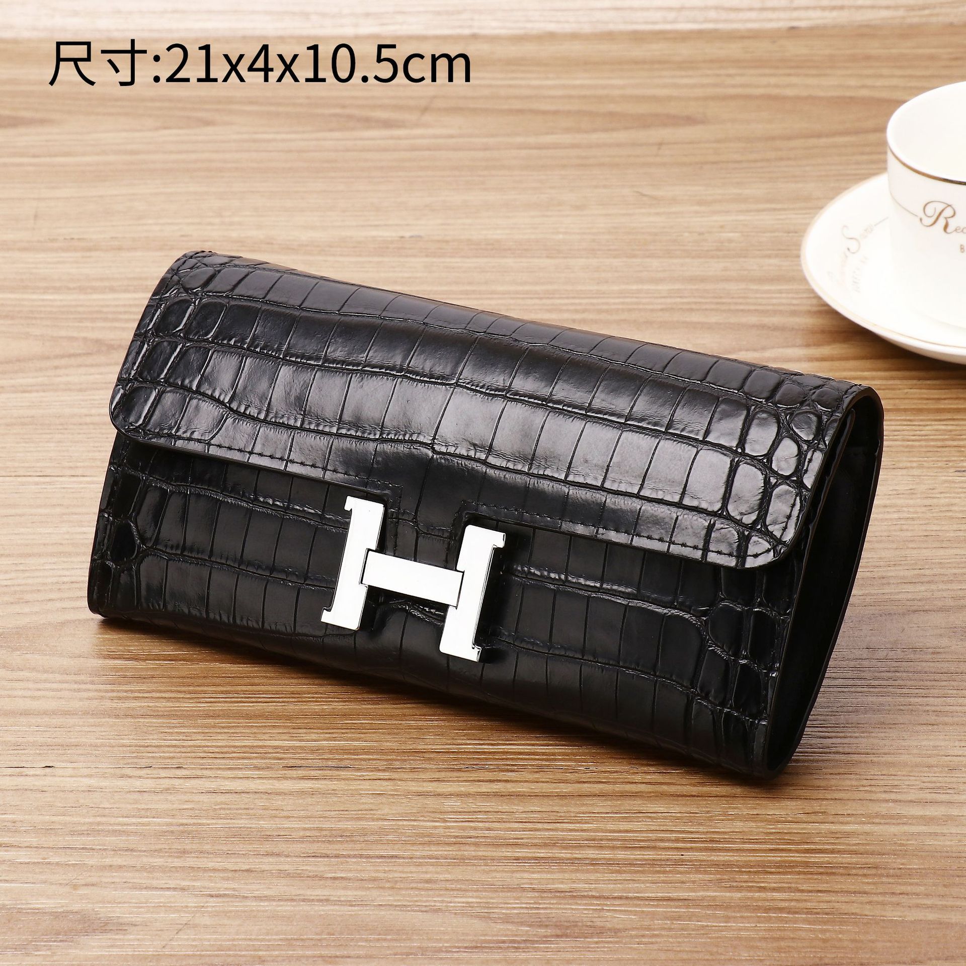 New Crocodile Belly Pattern Women's Clutch Bag Multi-card Bag Large Capacity Long Wallet Classic Women's Bag Fashionable Evening Bag