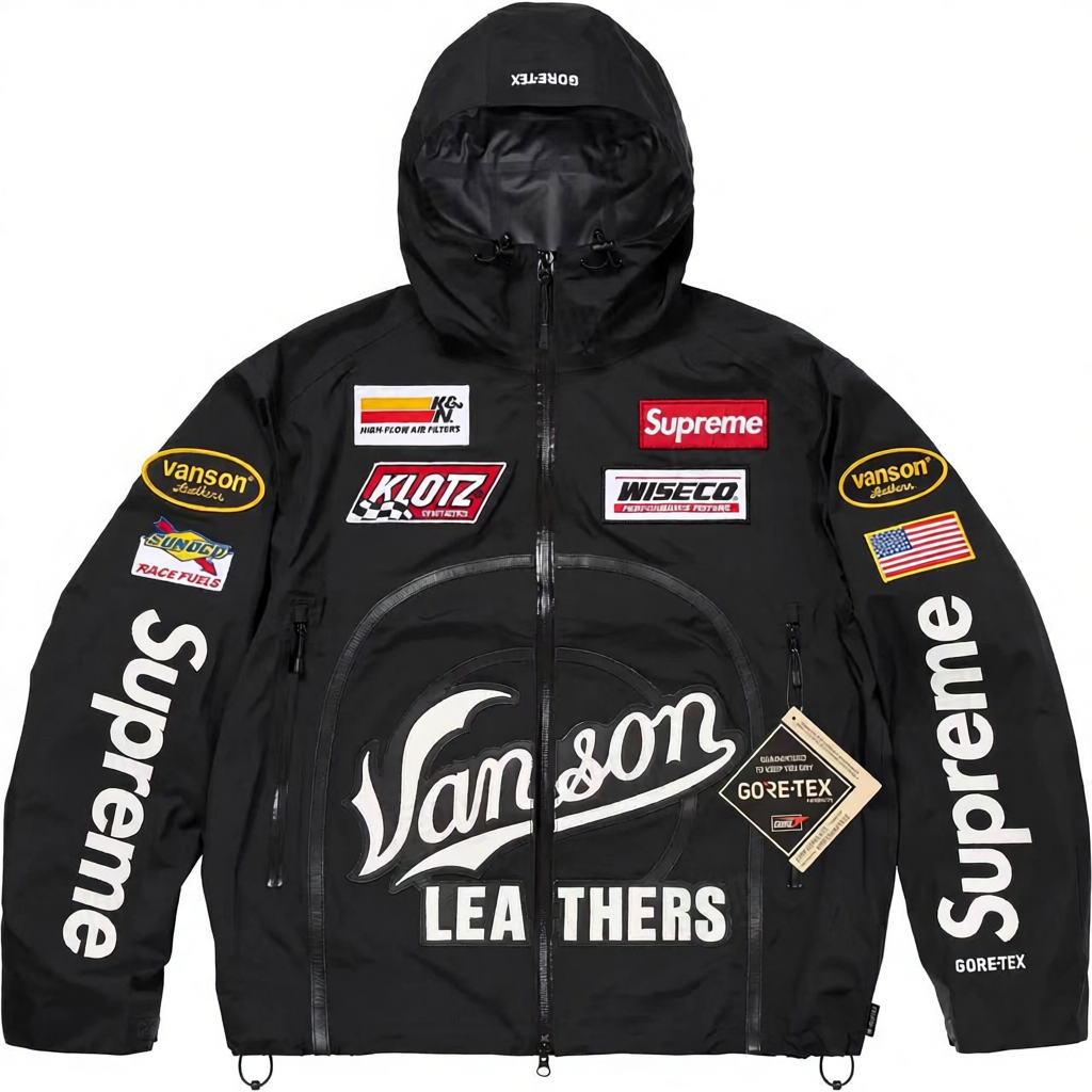 Supreme Vanson Leathers GORE-TEX Jacket Foto QC de WEIDIAN na Qualit.ly