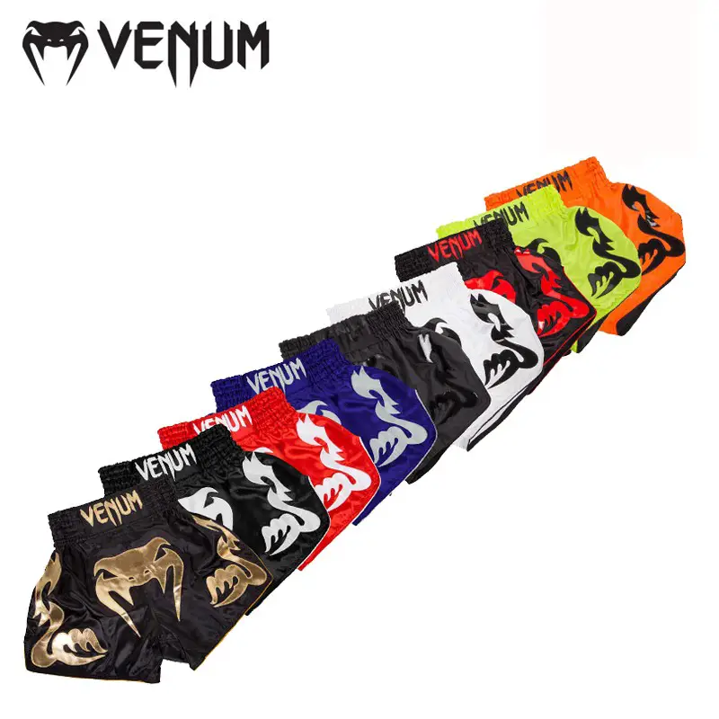 Venum Venom Muay Thai Shorts Adult Sanda Boxing Shorts Men and Women Training Fighting Competition Professional Fighting Pants