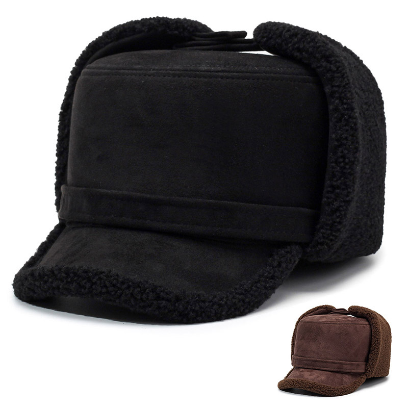 Warm Northeast Lei Feng Hat Men's Middle-aged and Elderly Dad's Winter Ear Protection Hat for the Elderly Men's Winter Grandpa's Cap