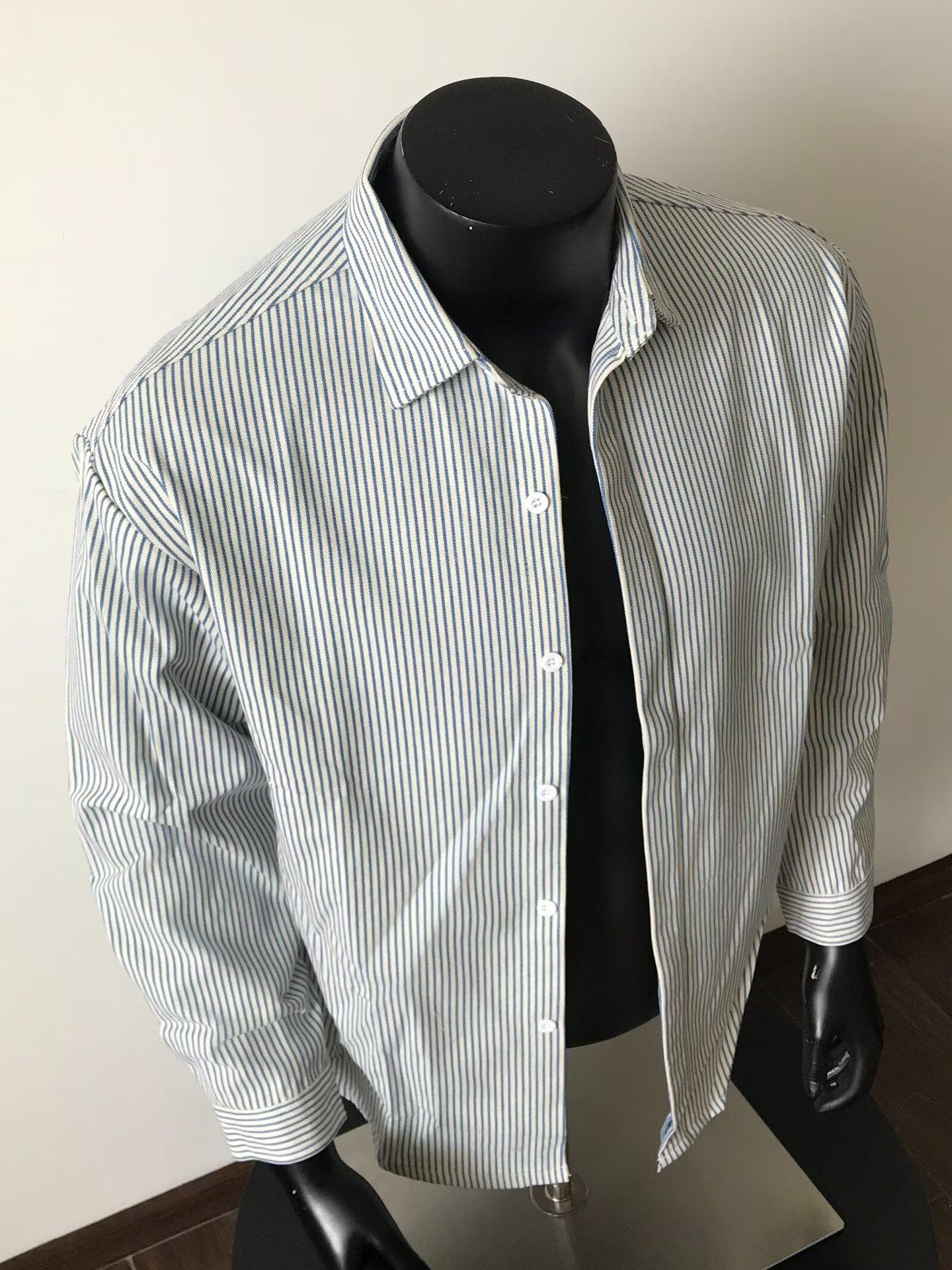 British Fashion Striped Long-Sleeve Shirt, Korean Style Slim-Fit Men's Stylish Shirt, Business Casual Suit Base Shirt, Trendy