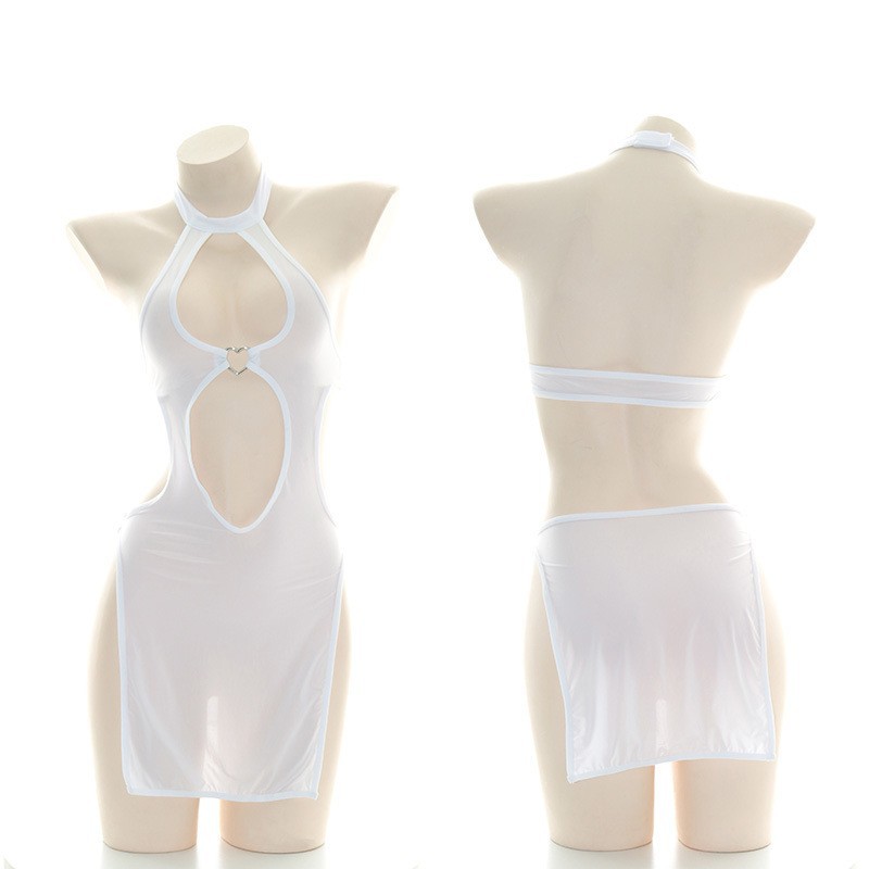 Sexy lingerie sexy uniform temptation free off hollow cheongsam pajamas qqny battle robe pure desire suit 0710