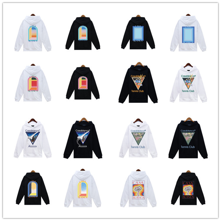 A variety of European and American fashion brand men's and women's autumn and winter pullover terry sweater autumn and winter Casablanca hooded sweater loose Foto QC de 1688 na Qualit.ly