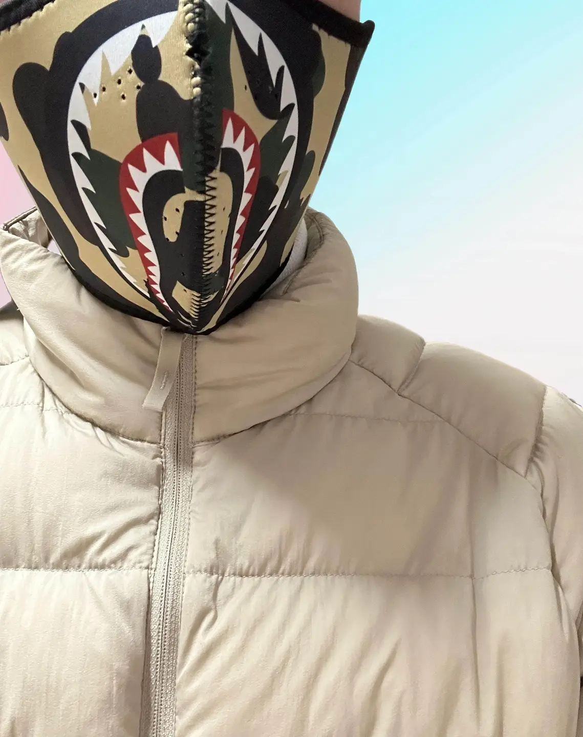 [in Stock] Bape Mask Shark Luminous Camouflage Protective Windproof Warm Face Mask Ape Head