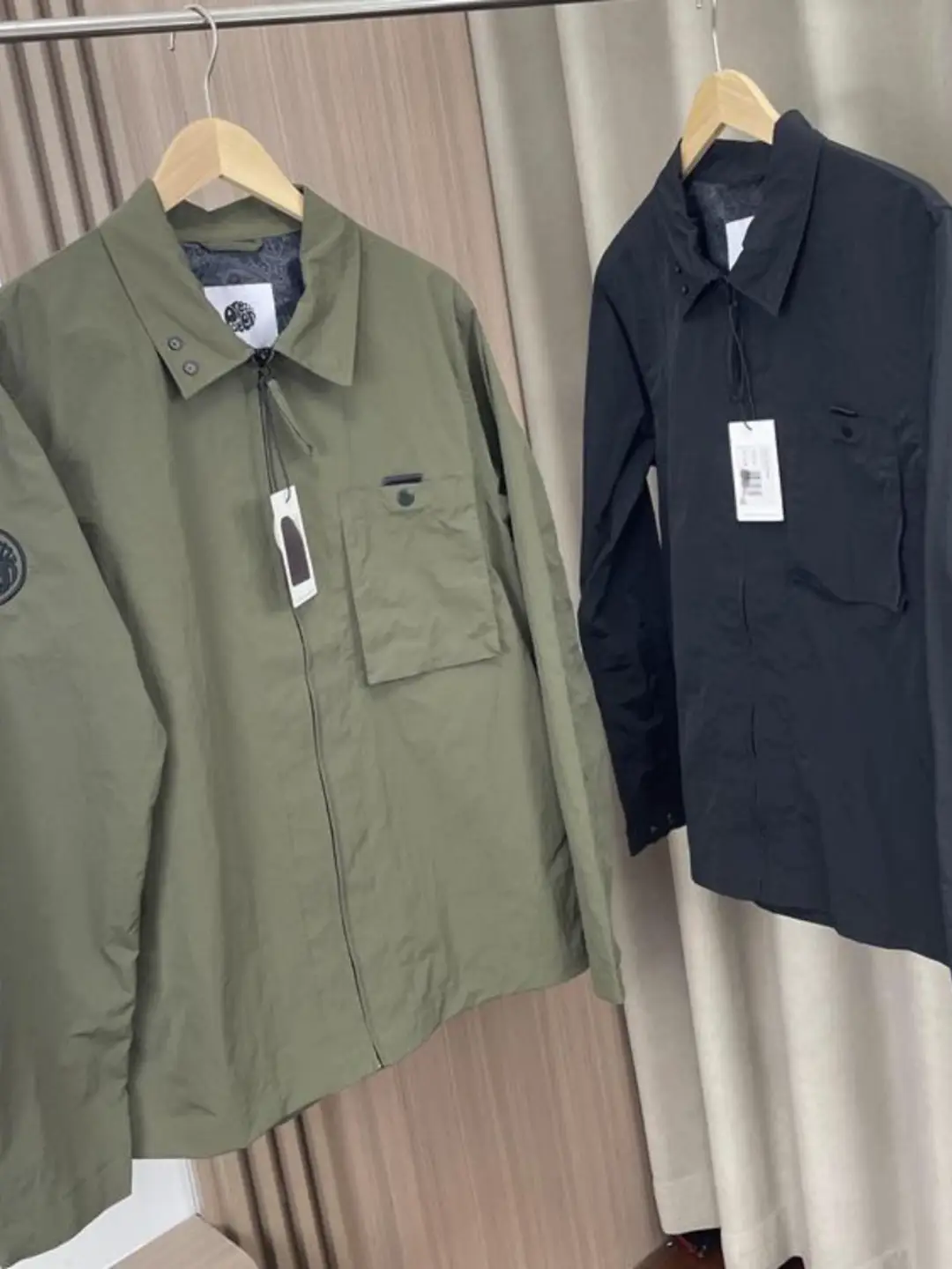London's Top-Level Rock Hot Item! High-End Metal Nylon Autumn Men's Fashion Casual Trendy Jacket