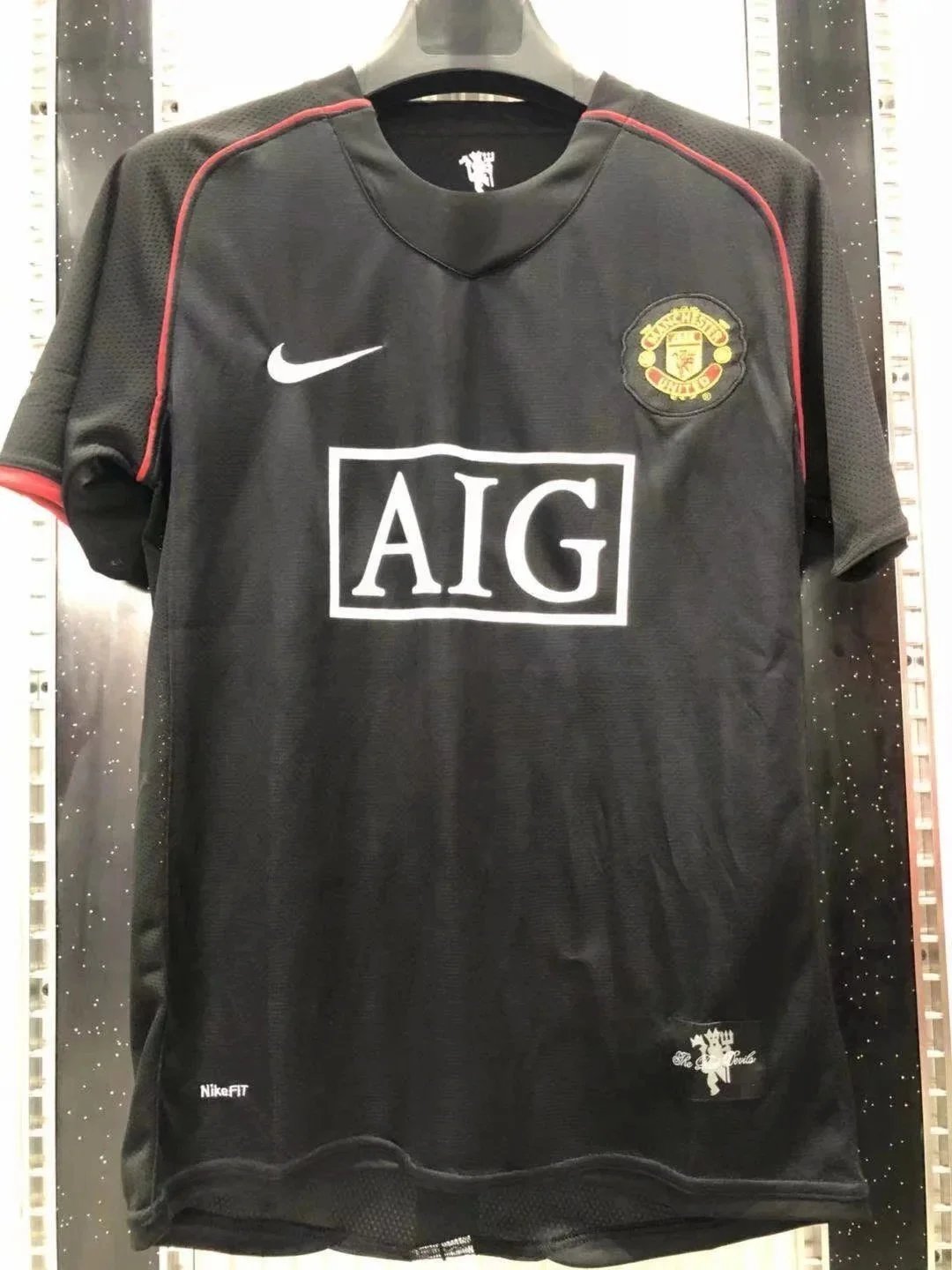 J 07-08赛季曼联球衣 短袖复古足球服 C罗 鲁尼 斯科尔斯 红魔Manchester United FC二客黑