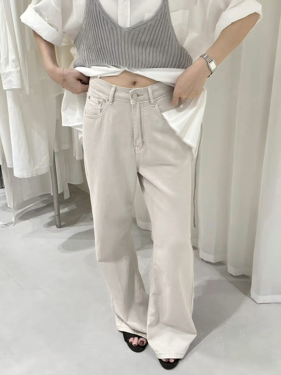 Love and Nancy Thirteen Lines 2026 Summer Korean Style Lyocell Washed Wide-Leg Vintage Flared Jeans for Women 04383