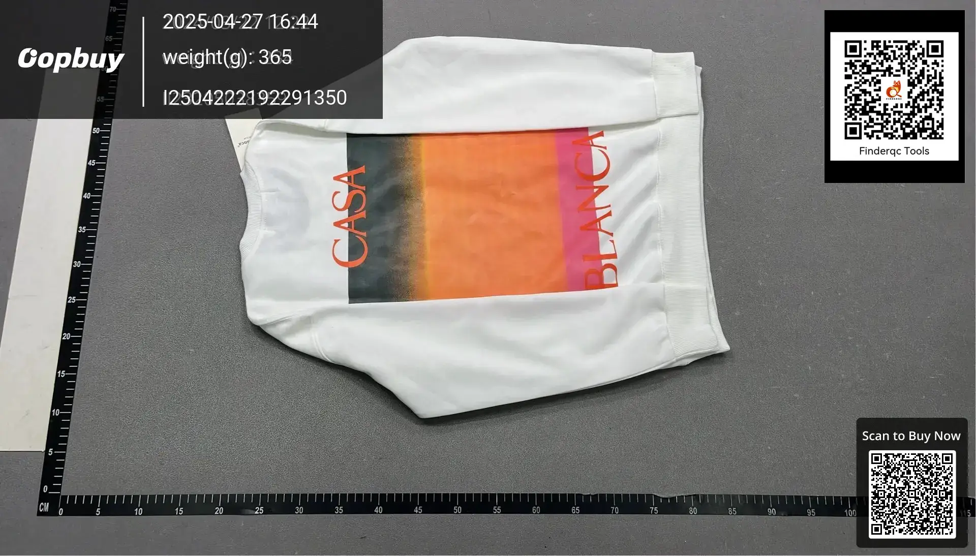 Cross-border tide brand Casablanca Casablanca letter painted printed 380g terry round neck sweater