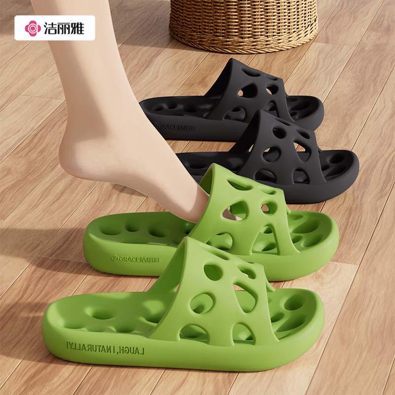 Jie Liya Slippers for Women, Summer 2025 New Model, Indoor Bathing, Student Dormitory, Antibacterial, Non-Slip, Water-Draining Sandals for Men
