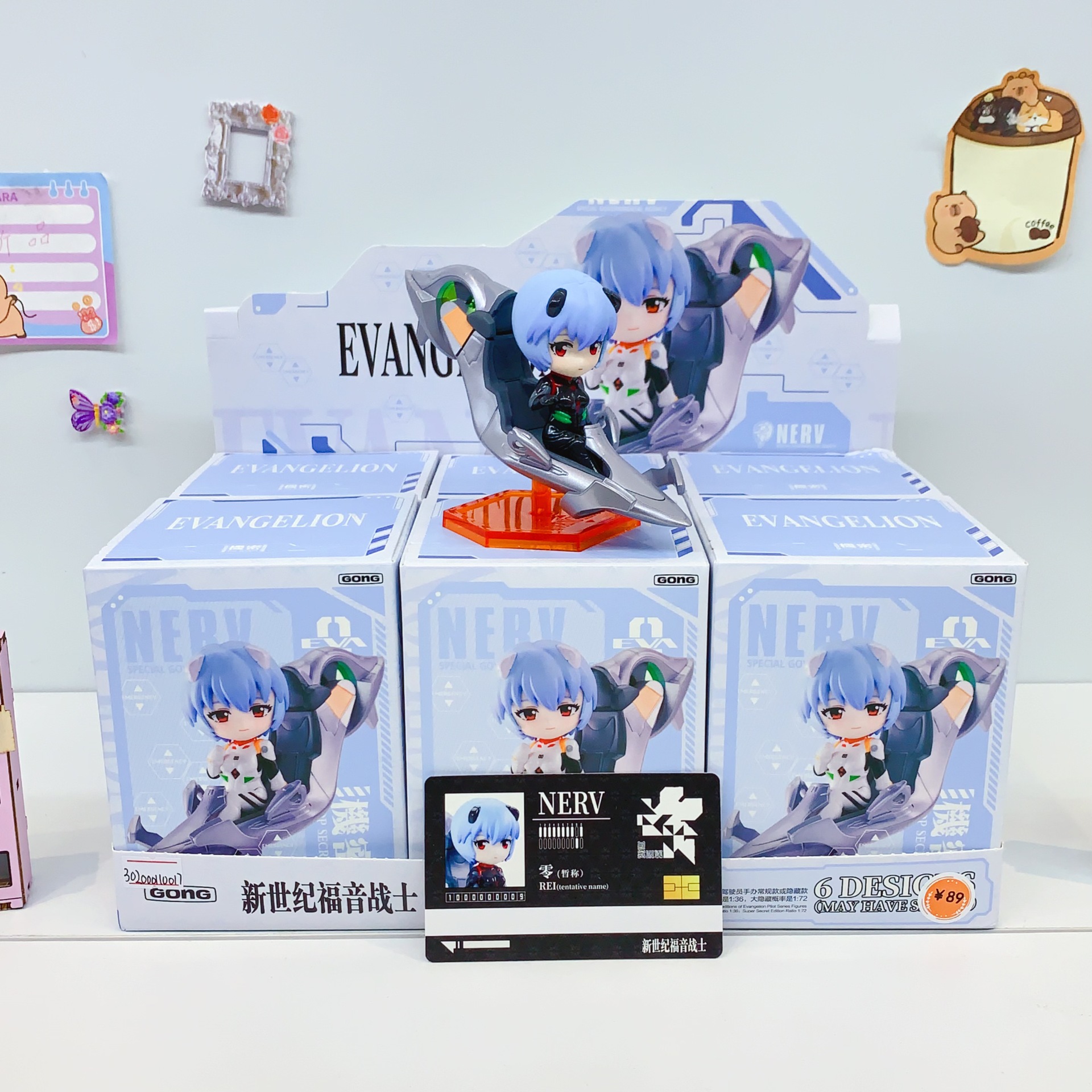Authentic Trendy Toys Neon Genesis Evangelion Pilot Series Figures, Exquisite and Cute Desktop Ornaments, Blind Box Edition