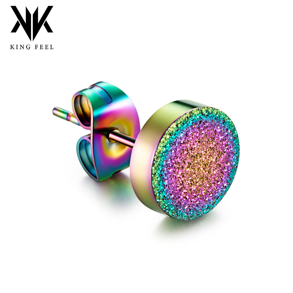 Gender-Neutral Titanium Steel Pearl Sand Earrings for Men and Women, Niche Design, High-End Feel, Non-Fading Earrings