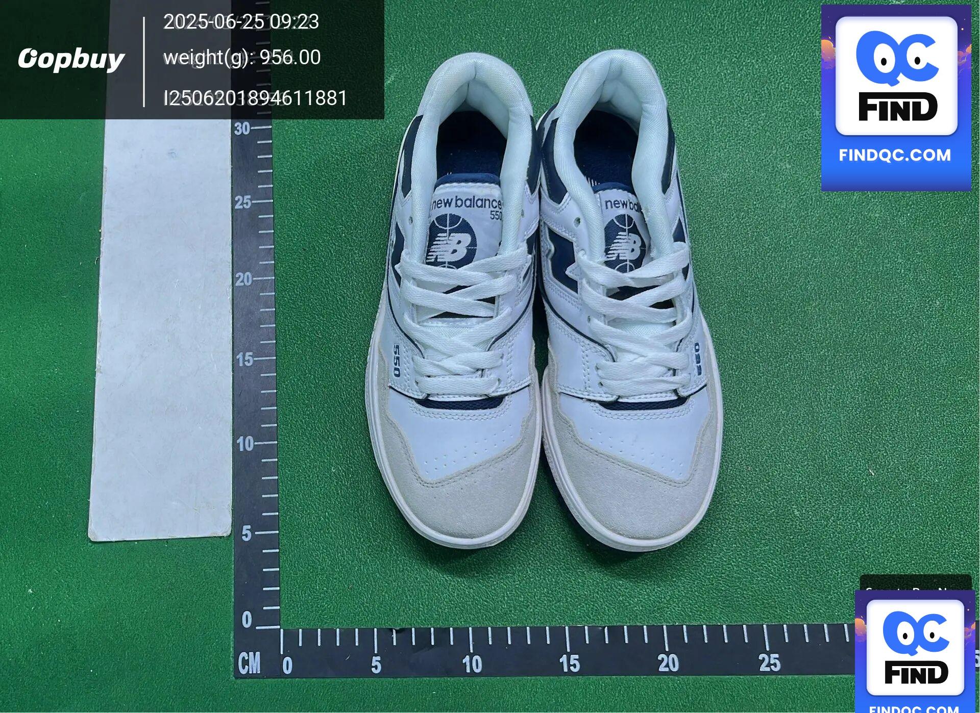 New Balance 550 BB550LWT White Navy Suede Leather Sneakers QC