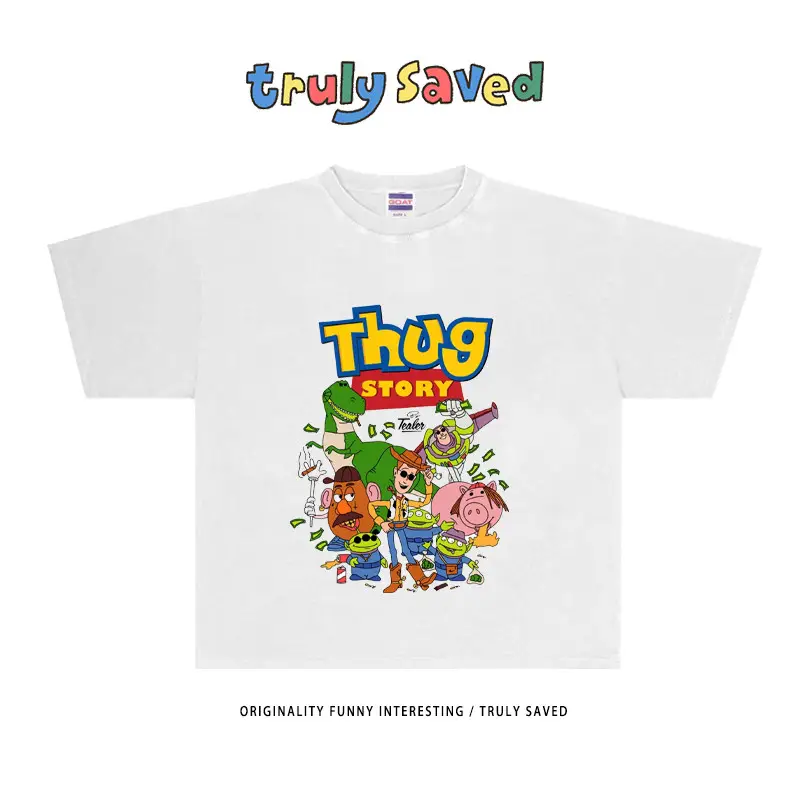 Art Fashion Buzz Lightyear Creative Trendy Brand T-Shirt ins Niche Design Oversize Casual Style