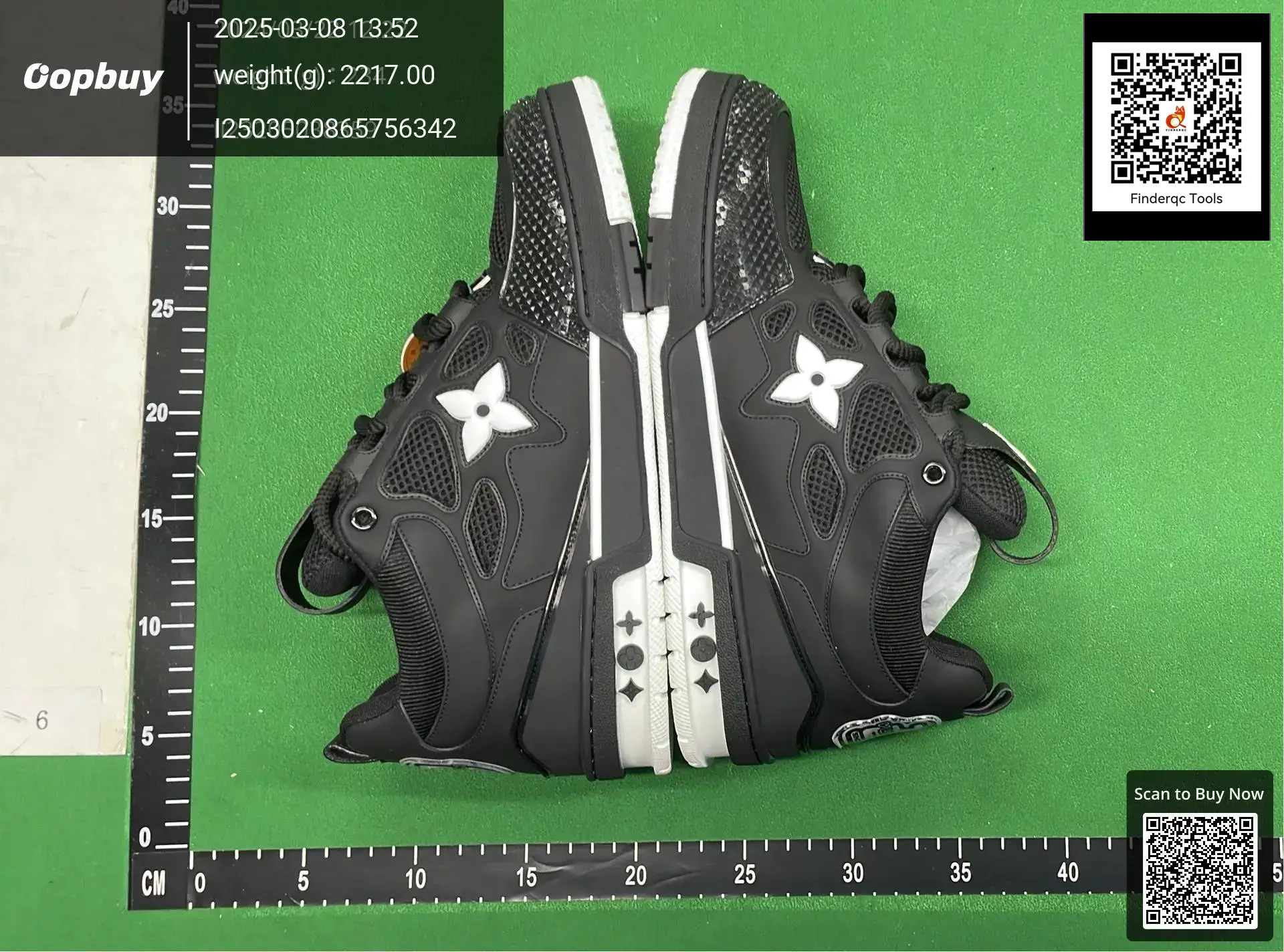 Louis Vuitton LV Trainer Black White