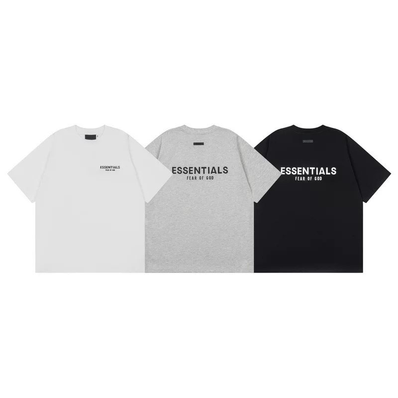 FOG Hip Hop Loose ESSENTIALS High Street Trendy Brand Adhesive Short Sleeve Summer American Men's Pure Cotton Couple T-shirt