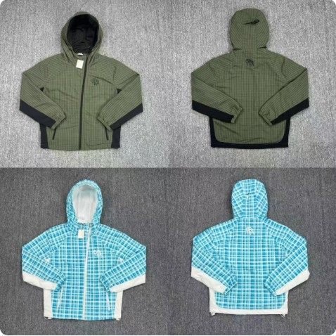 Mertra Trendy Street Style Embroidered Letter Plaid Hooded Windbreaker Jacket Spring and Autumn Thin Casual Outerwear for Men and Women