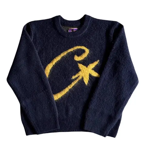 corteiz New Long-sleeved Sweater Street Fashion All-match Loose Pullover Sweater Ins Cross-border All-match Top