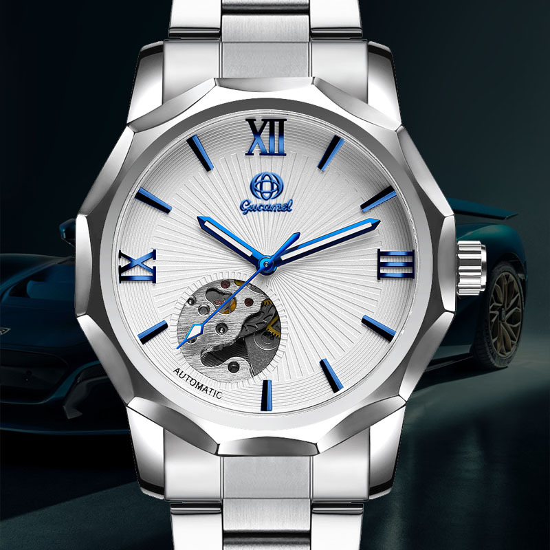 Ancient camel mechanical watch men's European and American style automatic mechanical watch polygonal dial fashion watch wholesale