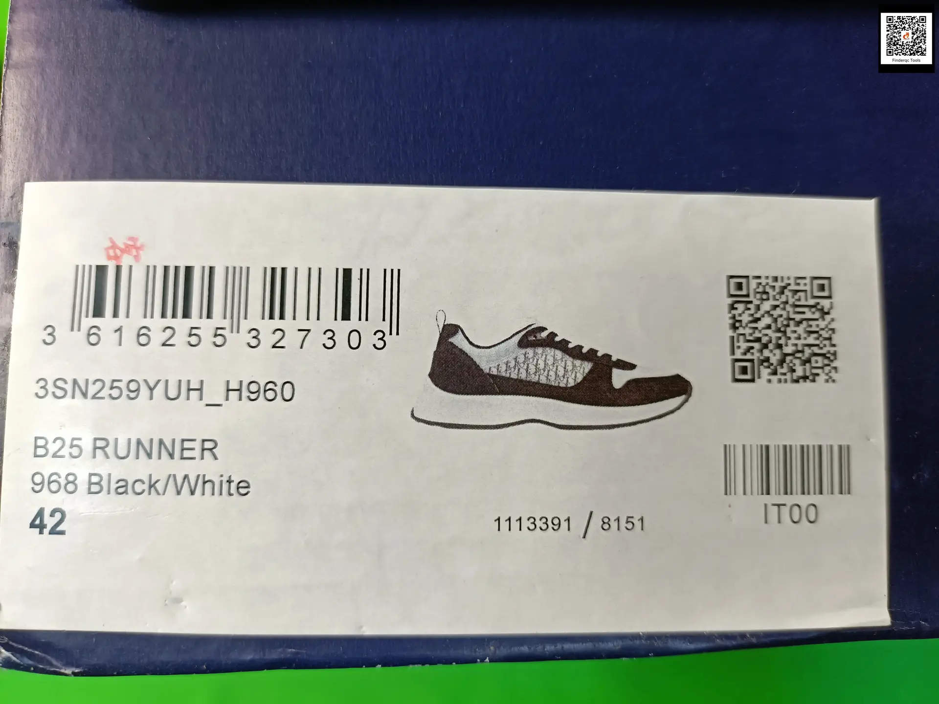 B25 RUNNER 968 Black/White