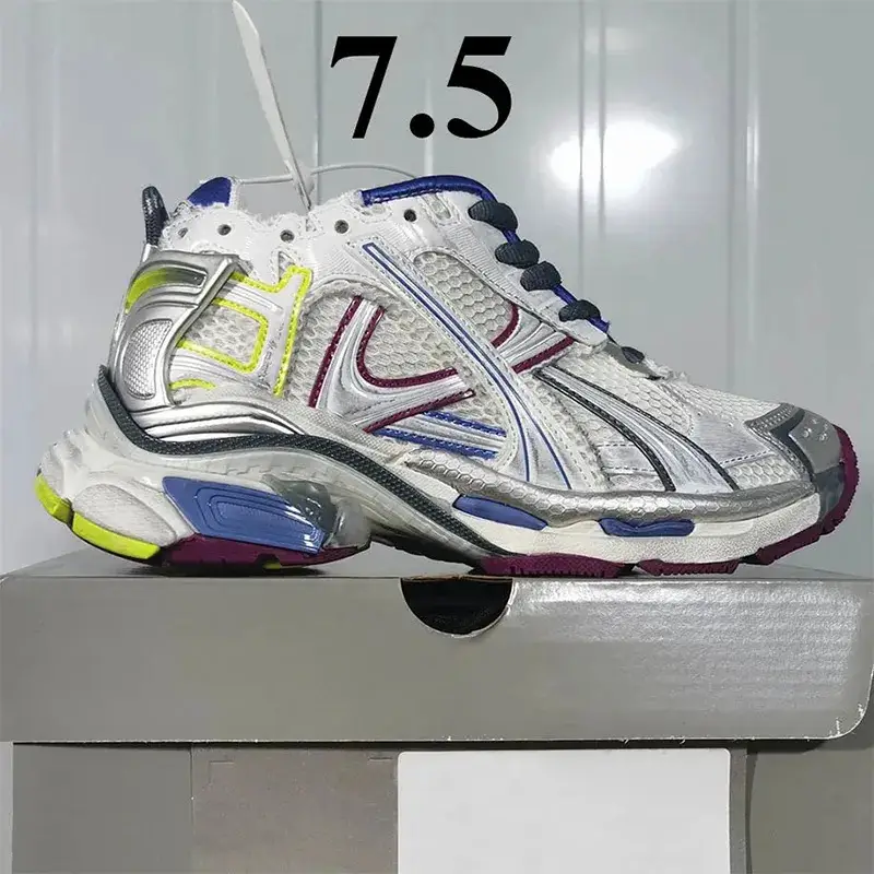 In stock 2025 deconstruction elements, contrasting black, white, gray, colored dad shoes, sports shoes, fashionable European and American men's and women's thick soles