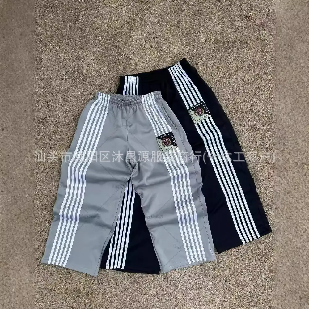 Street Harajuku Retro Striped Pants Men's Y2K Fashion Brand Casual Wide Leg Pants Ha Fashion Oversized Pants Men