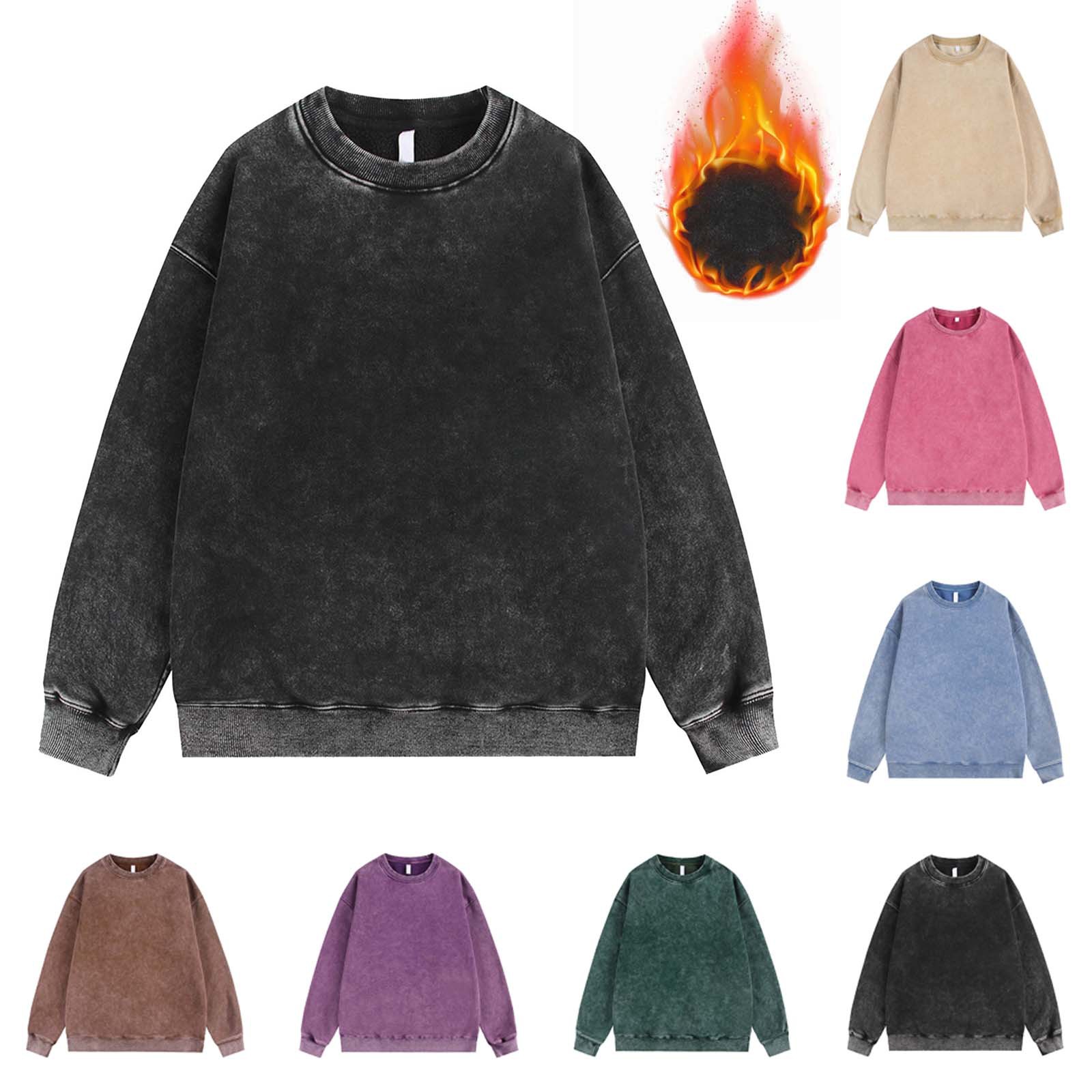 Cross-Border New Men's Velvet Sweatshirt 450 Grams Heavyweight Washed Composite Polar Fleece Warm Sweatshirt Men's Jacket