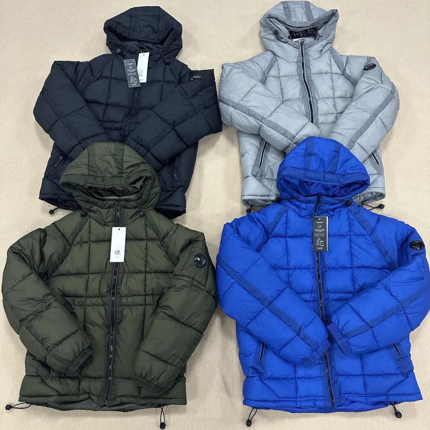 New European and American Cross-Border Outdoor Hooded Square Cotton Jacket High Street Ins Trendy Brand Winter Warm Jacket for Men and Women Couples