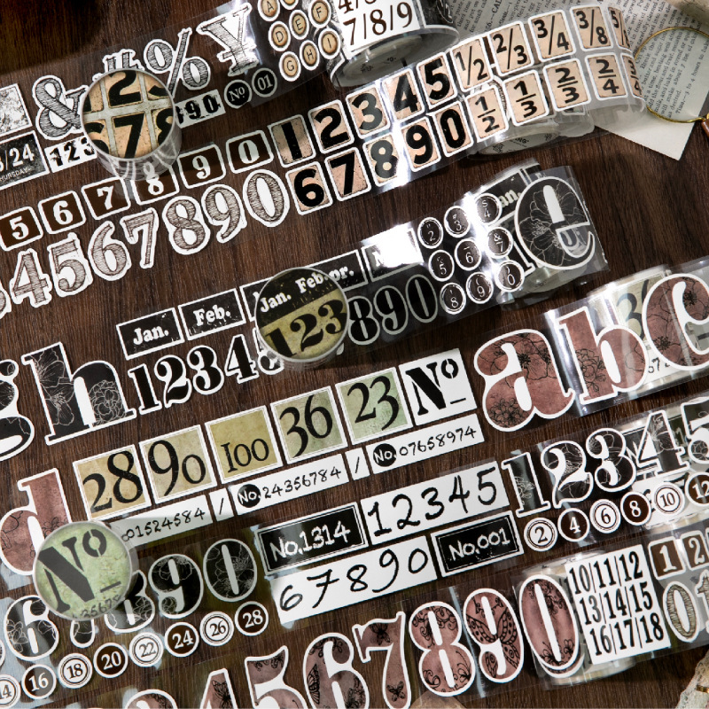 Twilight Synthetic Paper Special Oil Die-Cut Tape Page 7 Cloud Simple Digital Theme Creative Journal Stickers