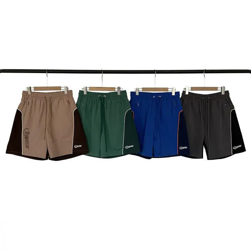 Cross-border TRAPSTAR Contrasting Color Stitching Summer Youth Fashion New Men's Quick-drying Fabric Shorts Fashion Brand