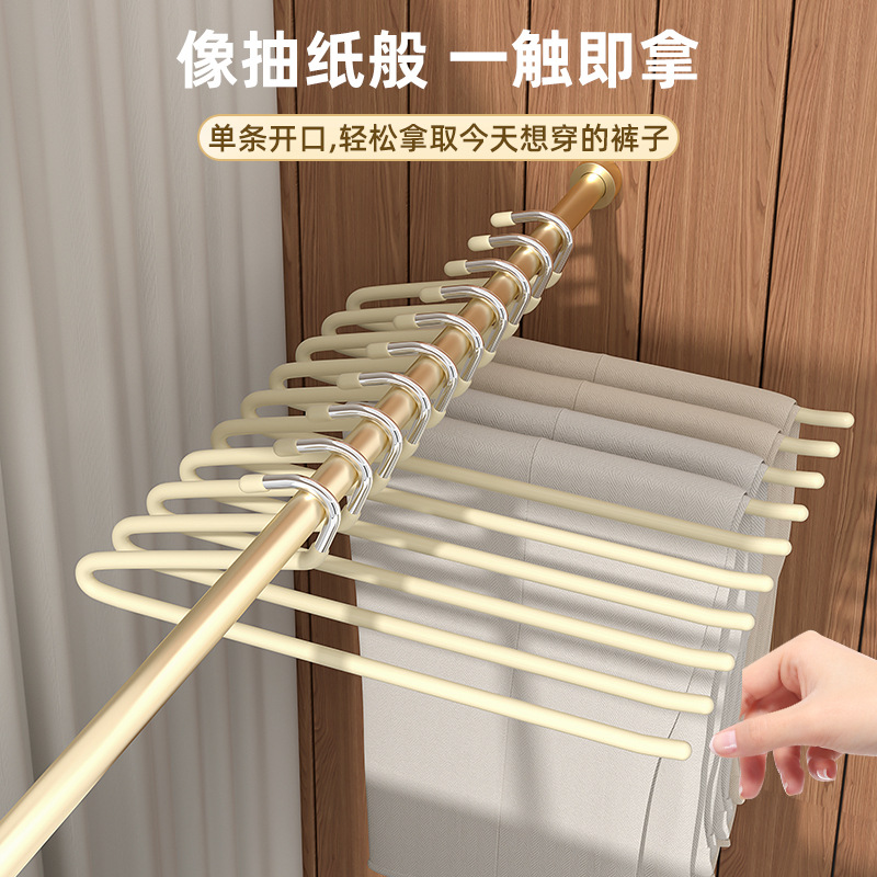 Goose-type pants rack household pants hanger special seamless pants clip non-slip 2-shaped Z-shaped wardrobe built-in storage artifact