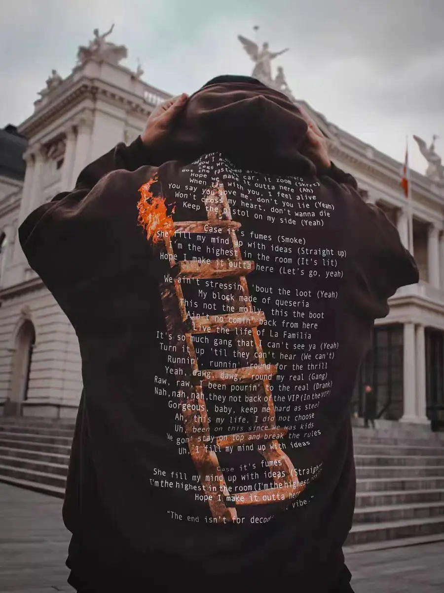 Travis Scott Sweatshirt Collaboration High Street Loose Foam Print Ts Mcdonald's Jacket Fleece-Lined Hoodie for Men
