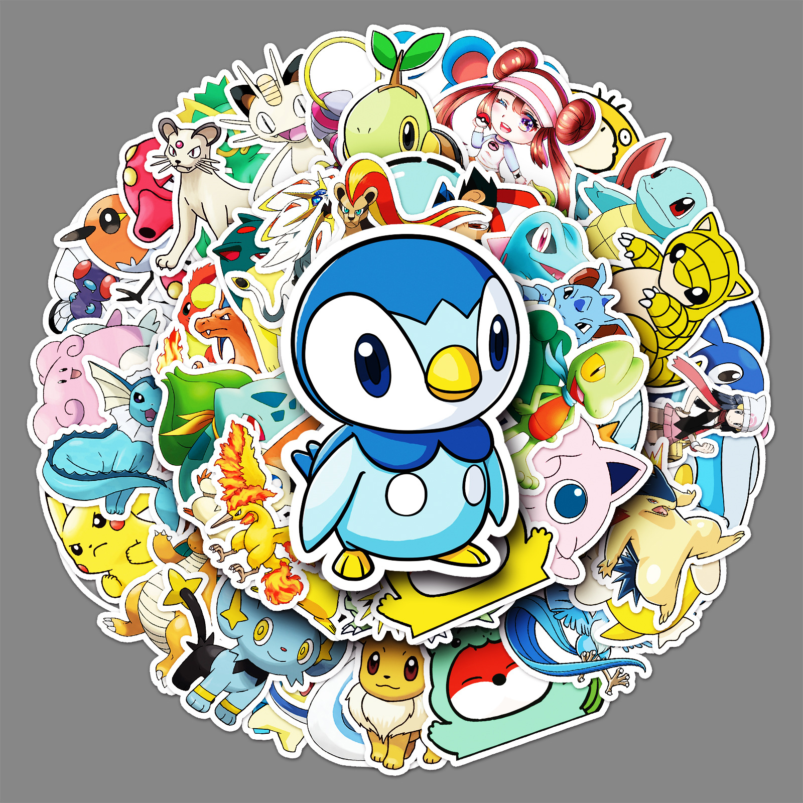 50 sheets Cartoon Anime Pokémon Cartoon Graffiti Goo Card Laptop Luggage Car Decoration Stickers