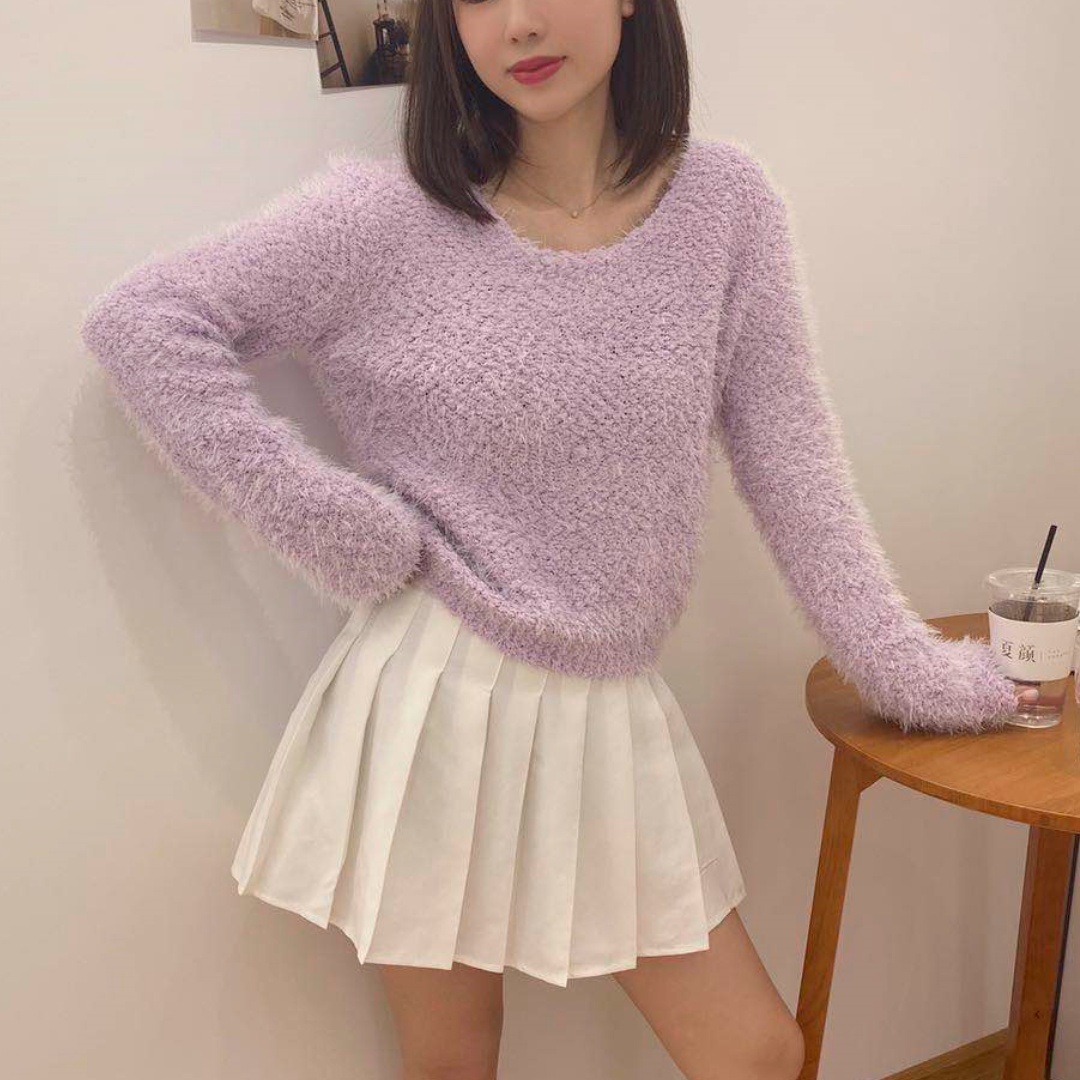 Mohair sweater women's autumn and winter 2023 new soft glutinous popular beautiful top women's autumn super nice sweater