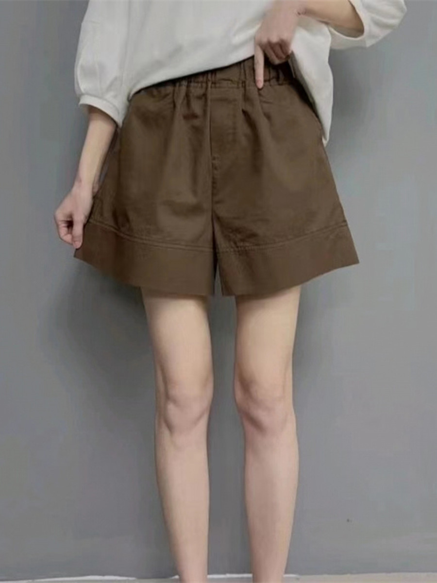 Fat Sister mm High Waist Wide Leg Casual Shorts Women's 2024 Summer Thin plus size Loose Slim A- shaped Hot Pants
