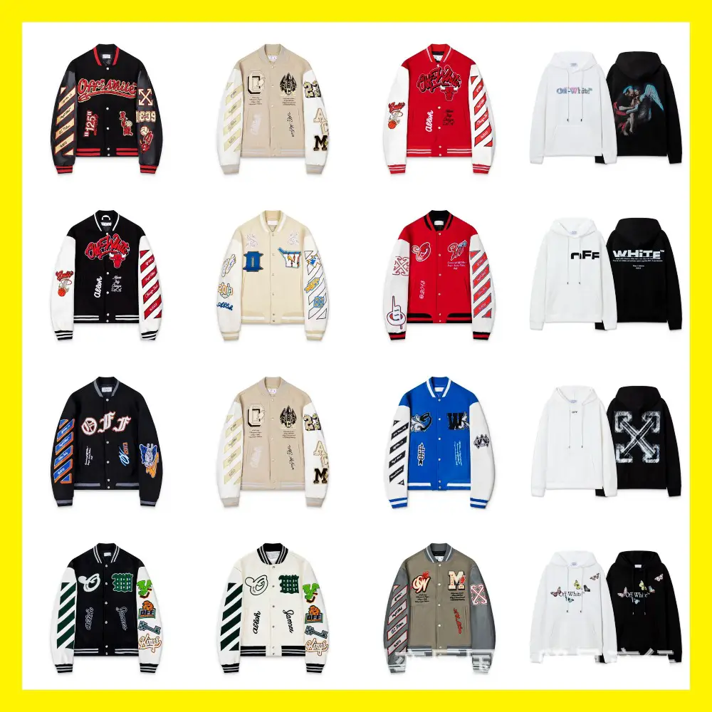 Off-White Varsity Jackets and Hoodies