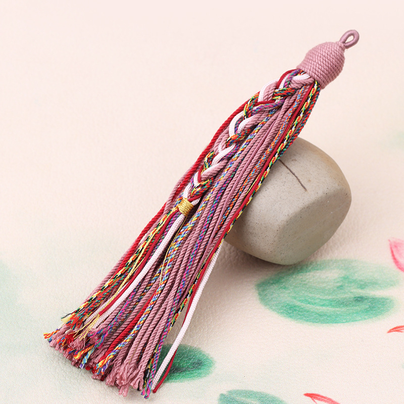 Xizang cotton tassel diy Bodhi beads bracelet jewelry colorful hanging ear ethnic style tassel wholesale