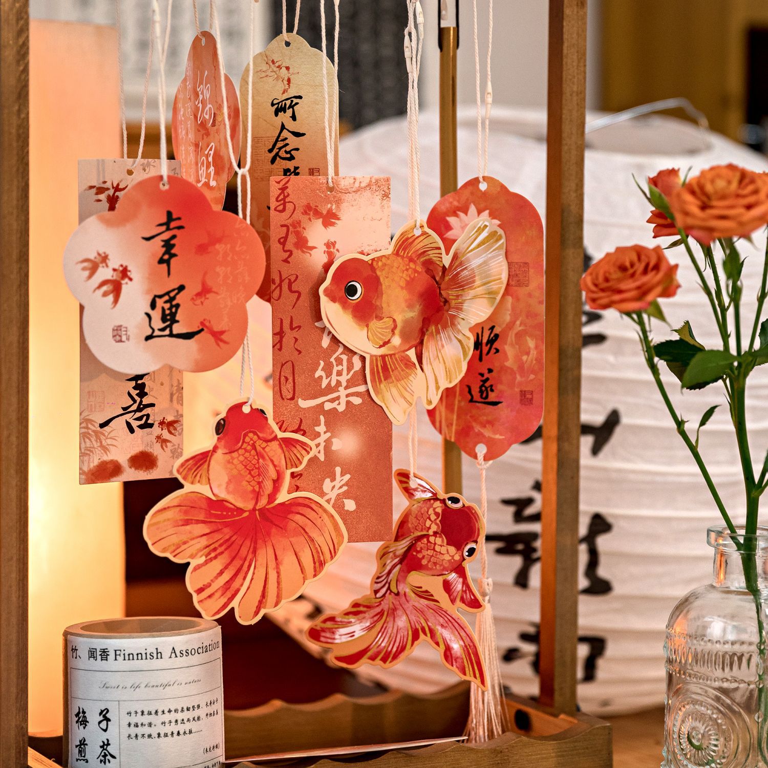 Momo Qingfeng gift series elevator pendant National style bookmark artistic butterfly flower cartoon cute pet life ornaments