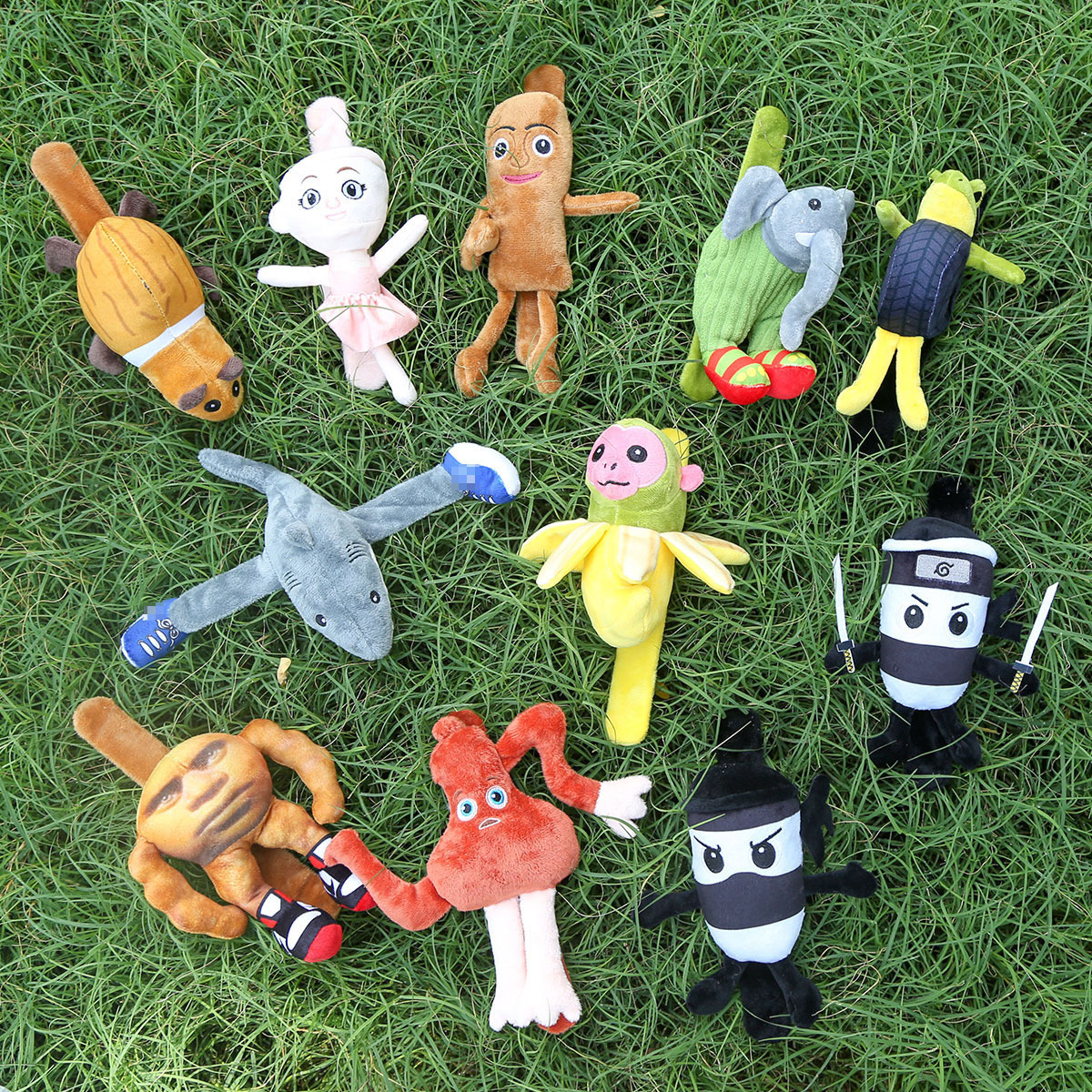 Shan Hai Jing Single Plush Toy Cross-Border Shan Hai Jing Plush Toy Children's Toy Lying down Plush Doll Wooden Stick Figure Doll