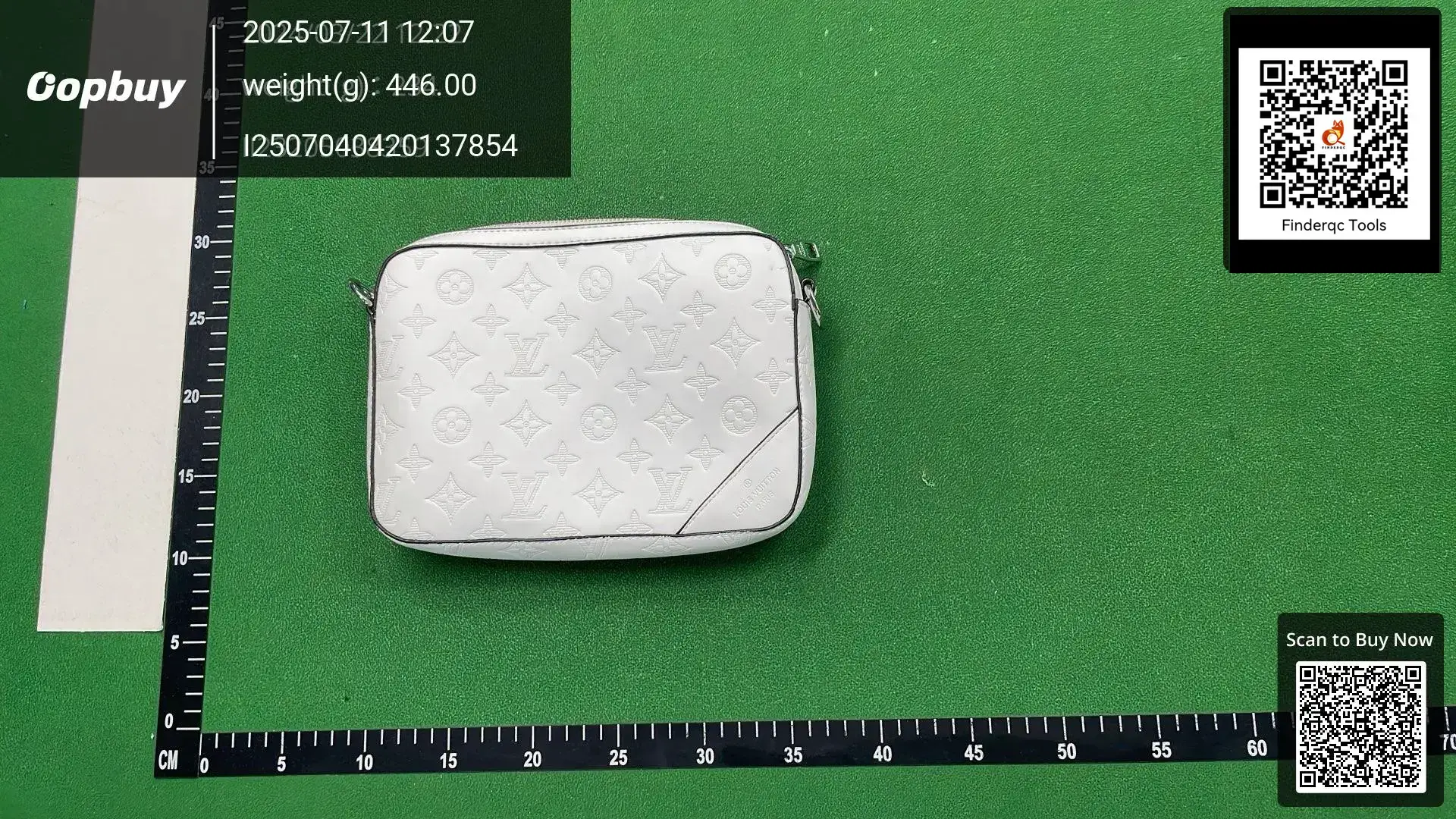 Louis Vuitton Monogram Embossed White Leather Bag