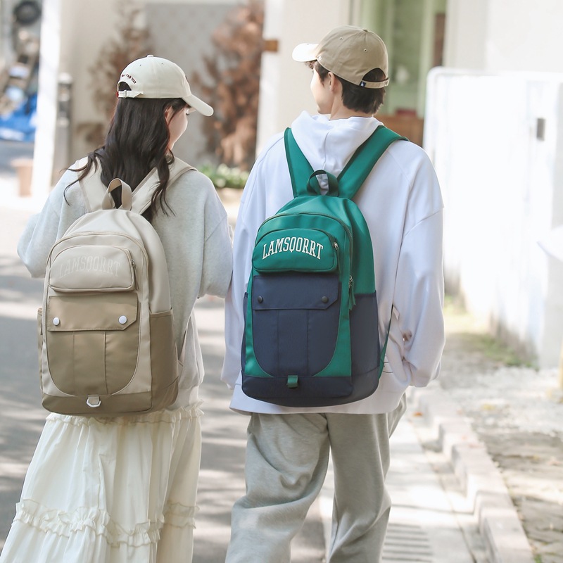 New Couple Backpack Niche Design High-End Student School Bag Trendy Versatile Travel Large-Capacity Computer Bag