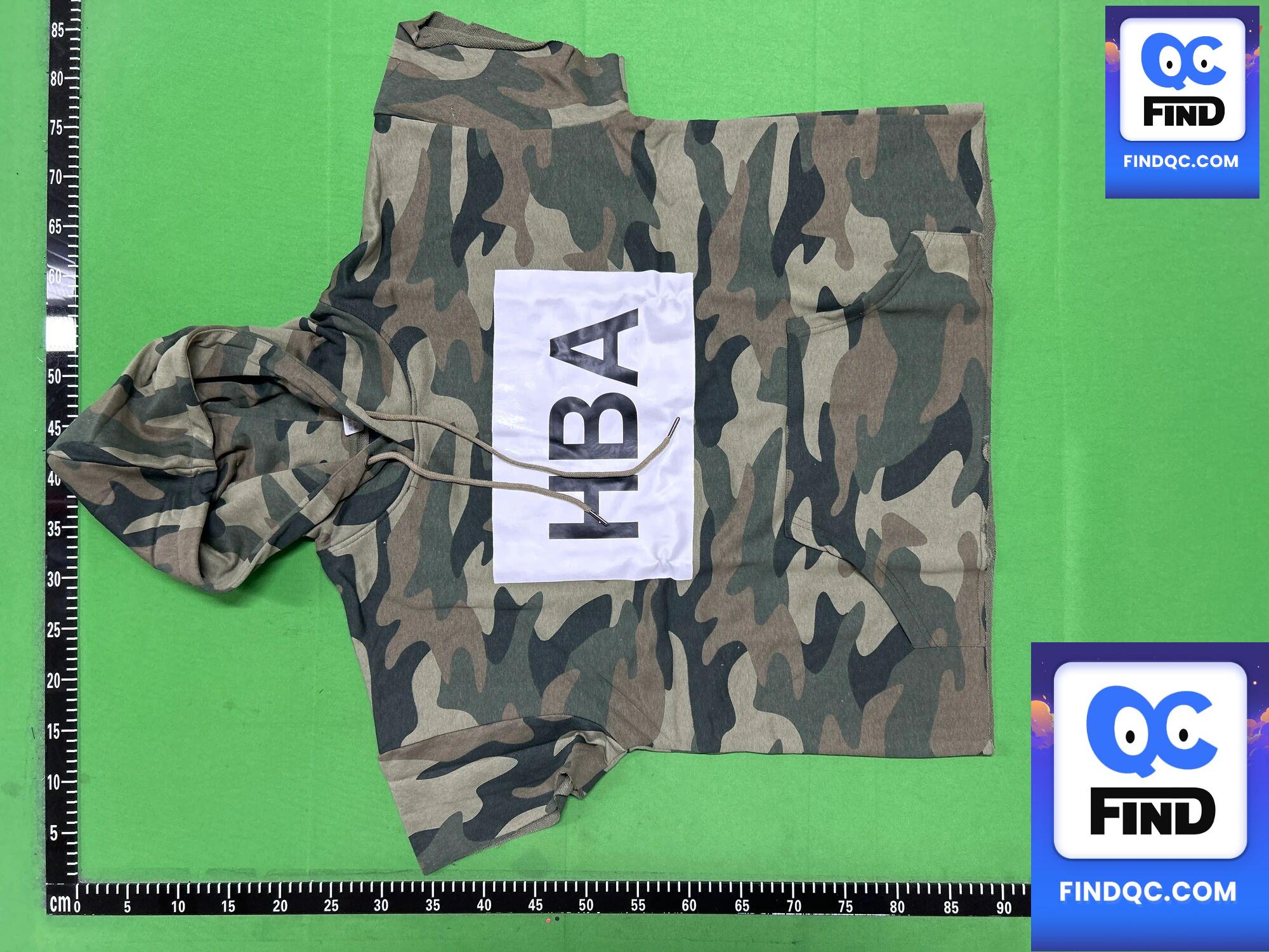 （稀有）HBA Hood By Air Opium 迷彩logo大印花坎肩短袖套头帽衫 QC