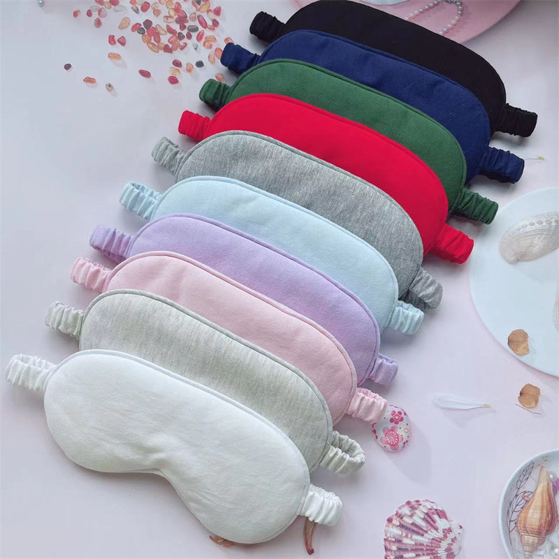 New all cotton eye mask office nap eye mask breathable sunshade sleep sweat cloth eye mask spot travel home
