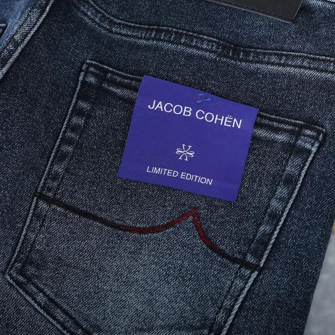 JACOB COHEN牛仔裤2025秋冬厚新户外商务印花保暖男士大码潮裤子