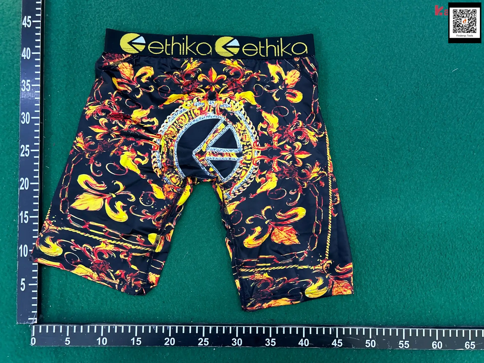 Ethika Black Gold Red Baroque Print Boxer Briefs