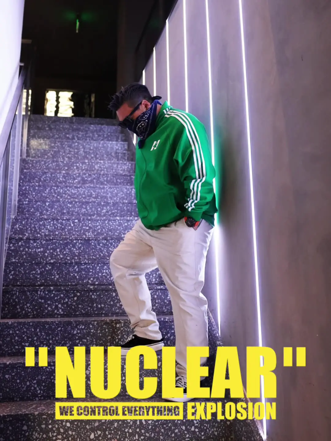 Nuclear Explosion Three Stripes Nostalgic School Uniform Cardigan Sweatshirt Men's and Women's Stand Collar Zipper Spring & Fall Sports Style Casual Outwear