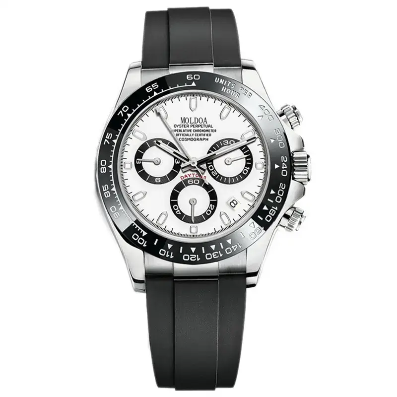 Full-automatic hollow movement watch men's luminous calendar silicone waterproof tremolo tape cross-border